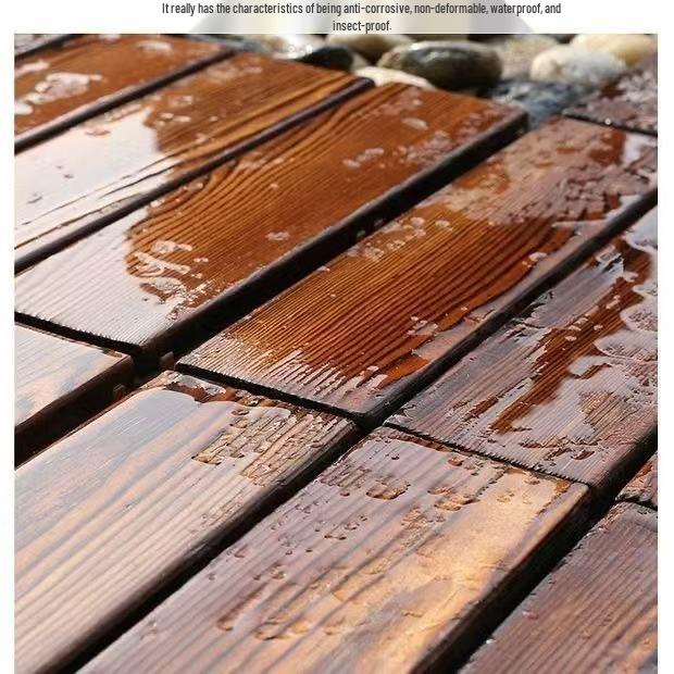 Karbonisiertes Holz Außenbodenbelag für Terrasse & Garten DIY