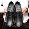 New Mens Loafers Genuine Leather Luxury Shoes Men Business Italian Flats  Non -Slip Adulto Driving Shoes Classic Loafers Men