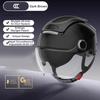 BIBEE Electric Motorcycle Helmet Summer Breathable Electric Bike Open Face Helmet Men Women Dual Lenses Jet Scooter Half Helmets