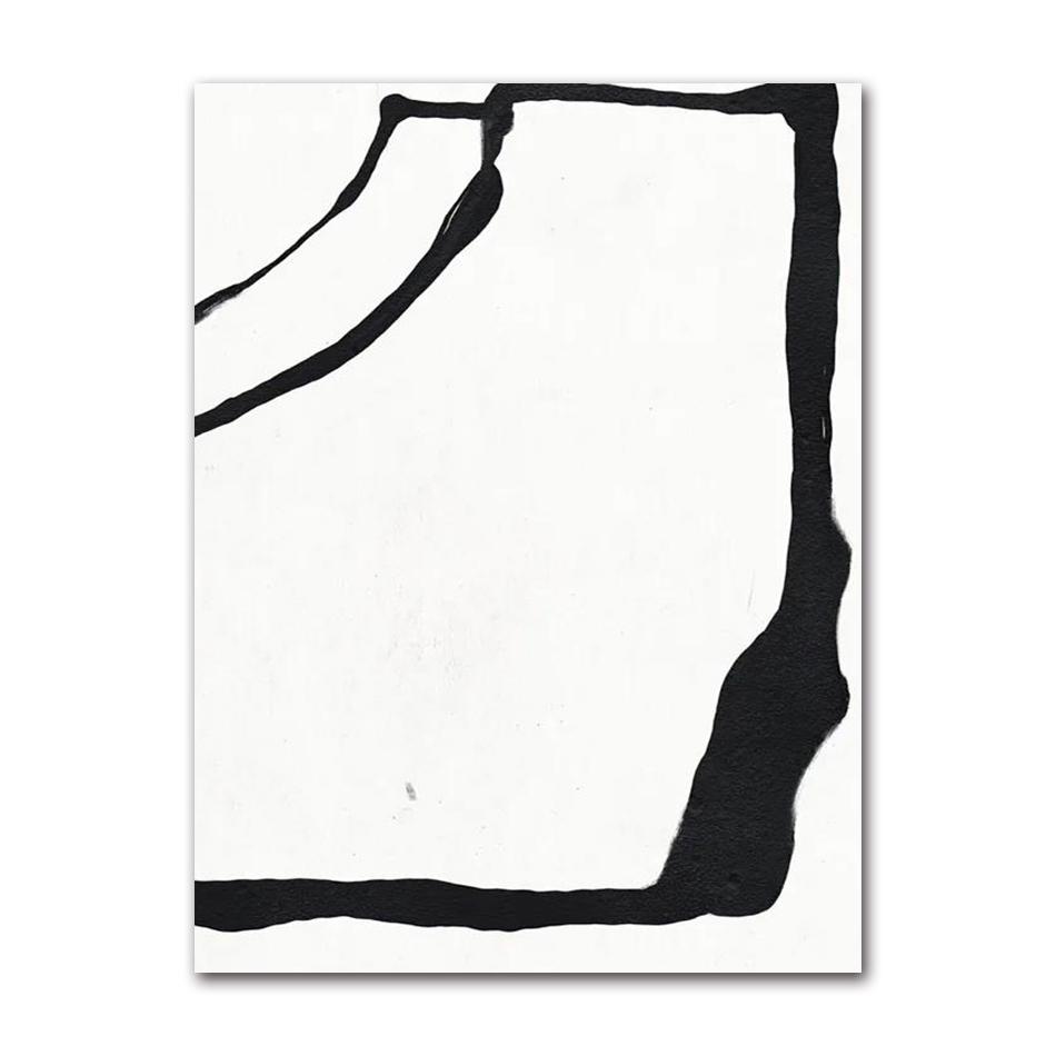 Scandinavian Minimalist Wall Art Black and White Abstract Woman Geometric Lines Poster Print Home Bedroom Living Room Decoration
