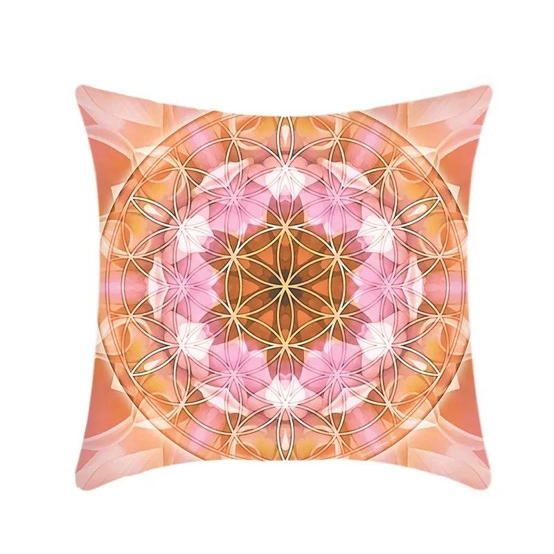 Office Sofa Cushion Cover Mandala Array Printed Luxury Home Decor Cushion Cover