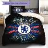 Chelsea FC Pattern Bedding Quilt Set  Home Decoration  Gift (1 * duvet cover + 2 * pillowcase  without core)