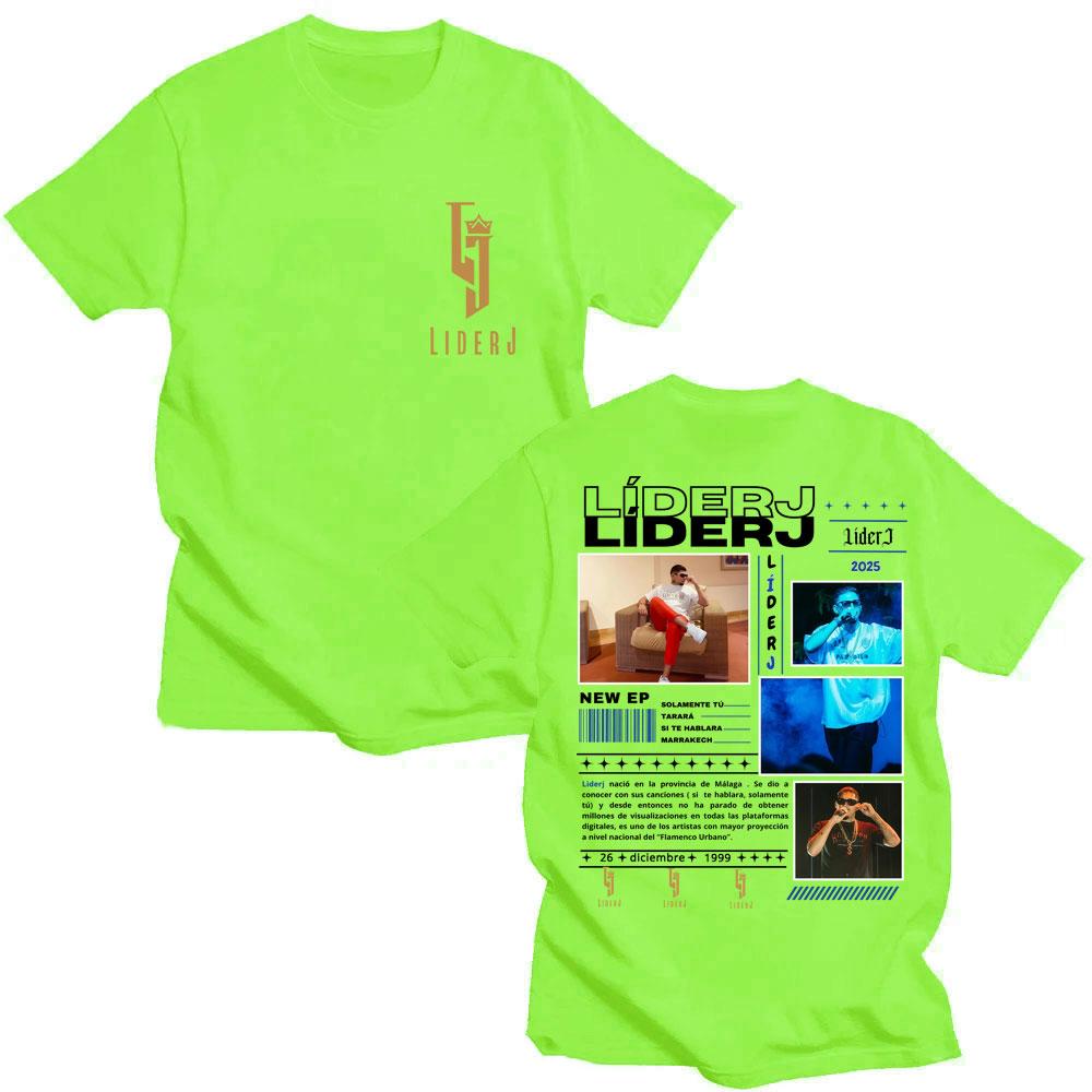 Rapper LIDERJ Album Tour 2025 T-shirt Men Women Pop Music Fashion Casual Hip Hop T Shirt Cotton Oversized Casual Summer T-shirts
