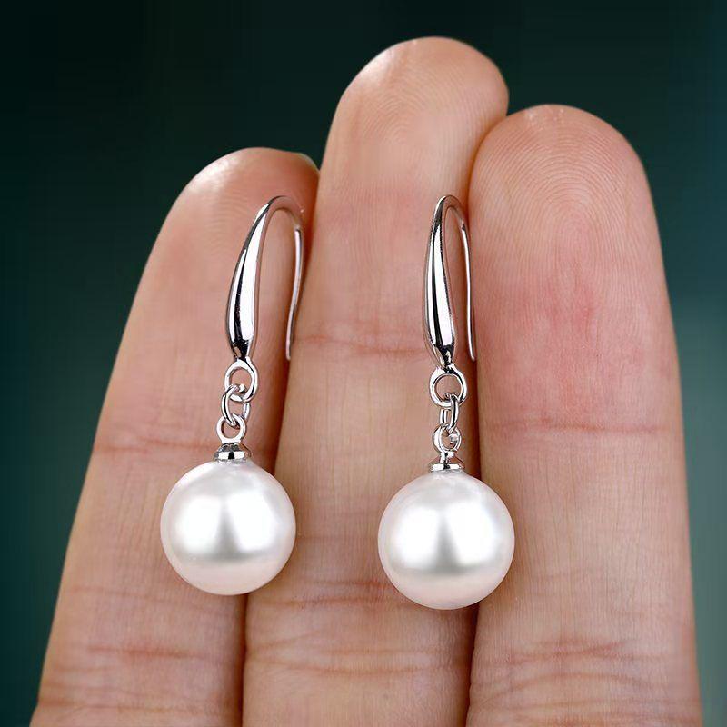 S925 Pearl Dangle & Stud Earrings - Exquisite European & American Style