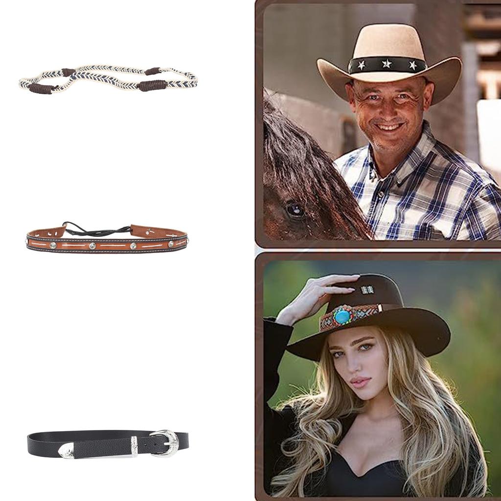 Cowboy Hat Band Hat Bands for Cowboy Hats Fedora Hat Band for Men Cowboy Hat Bands for Women Western Hat Bands
