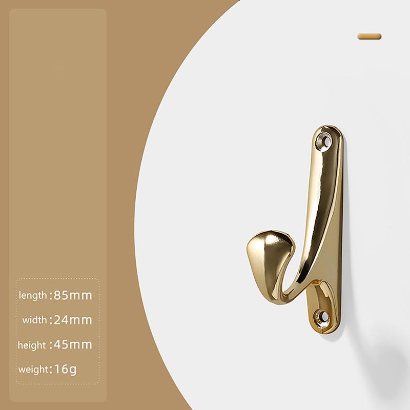 Crochet mural moderne et léger en alliage d'aluminium pour salle de bain, armoire, porte, vêtements et vestiaire