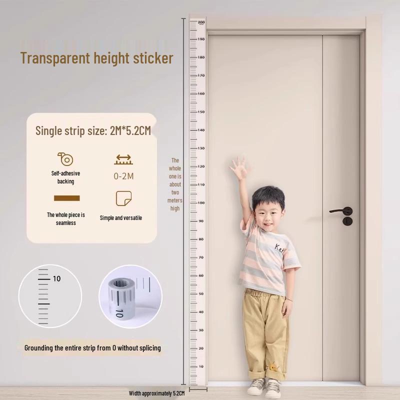 Precise Self-Adhesive Kids Height Measuring Wall Sticker