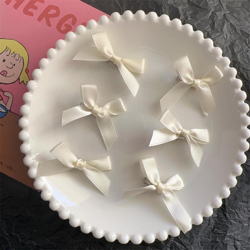 Korean Ballet Style Ribbon Bow Hair Clip with Tassels - Large Double Layer Duckbill Clip Headwear for Girls.