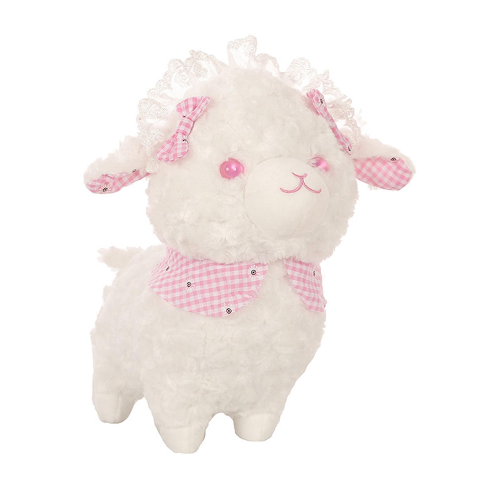 

Cute Lace Sheep Plush Toy Super Soft Stuffed Animals Doll For Children 25cm розовый