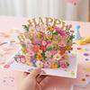 Artistic 3D Popup Mother's Day Card Handmade Greeting Card for Friend Elegant Celebration Paper Card