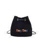 Canvas Small Bag for Women New Fashionable Fashionable Chain Letters and Bucket Bag for Students Girl Crossbody Bag