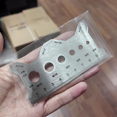 High Accuracy Stainless Steel Thread Pitches Gauge Ruler Double Side Engraved Scale For Precise Industrial Measurement