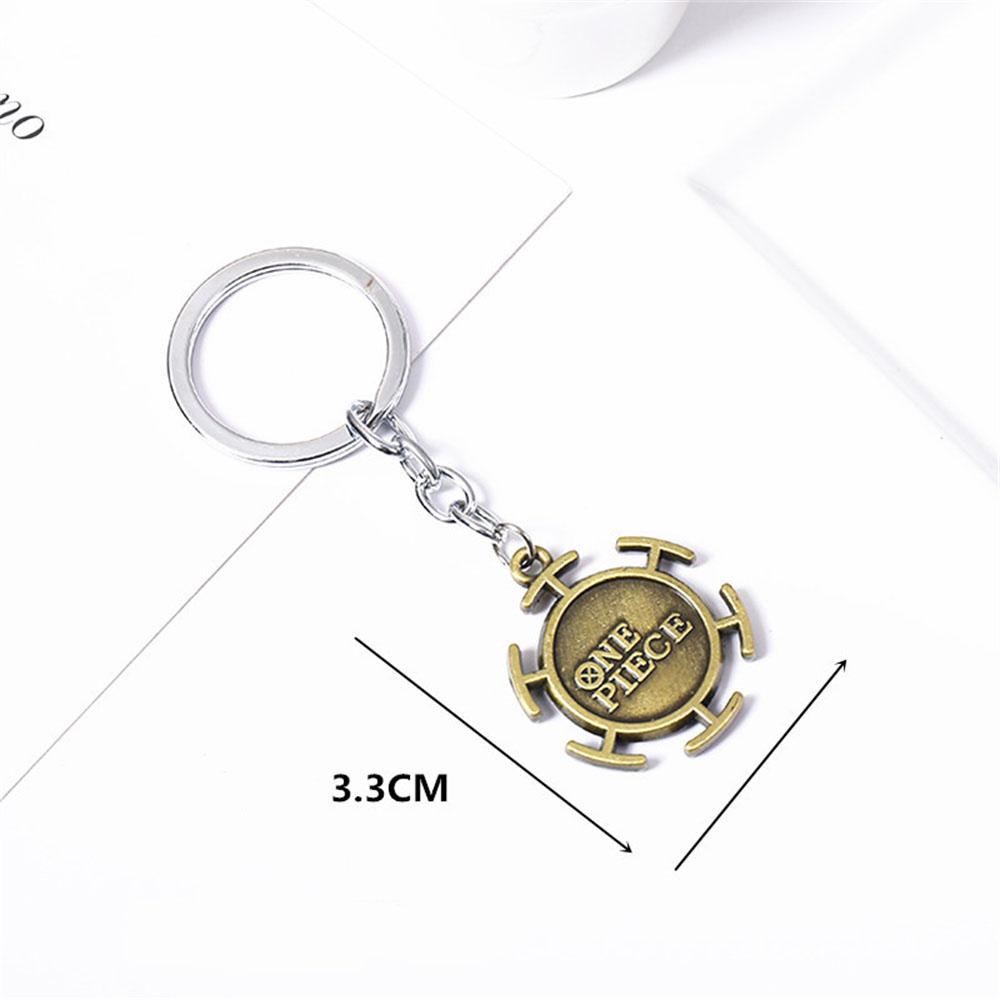 One Piece Metal Keychain Toys Luffy Chopper Anime Pirate Logo Key Ring for Backpack Bag Car Key Accessory Fan Birthday Gifts