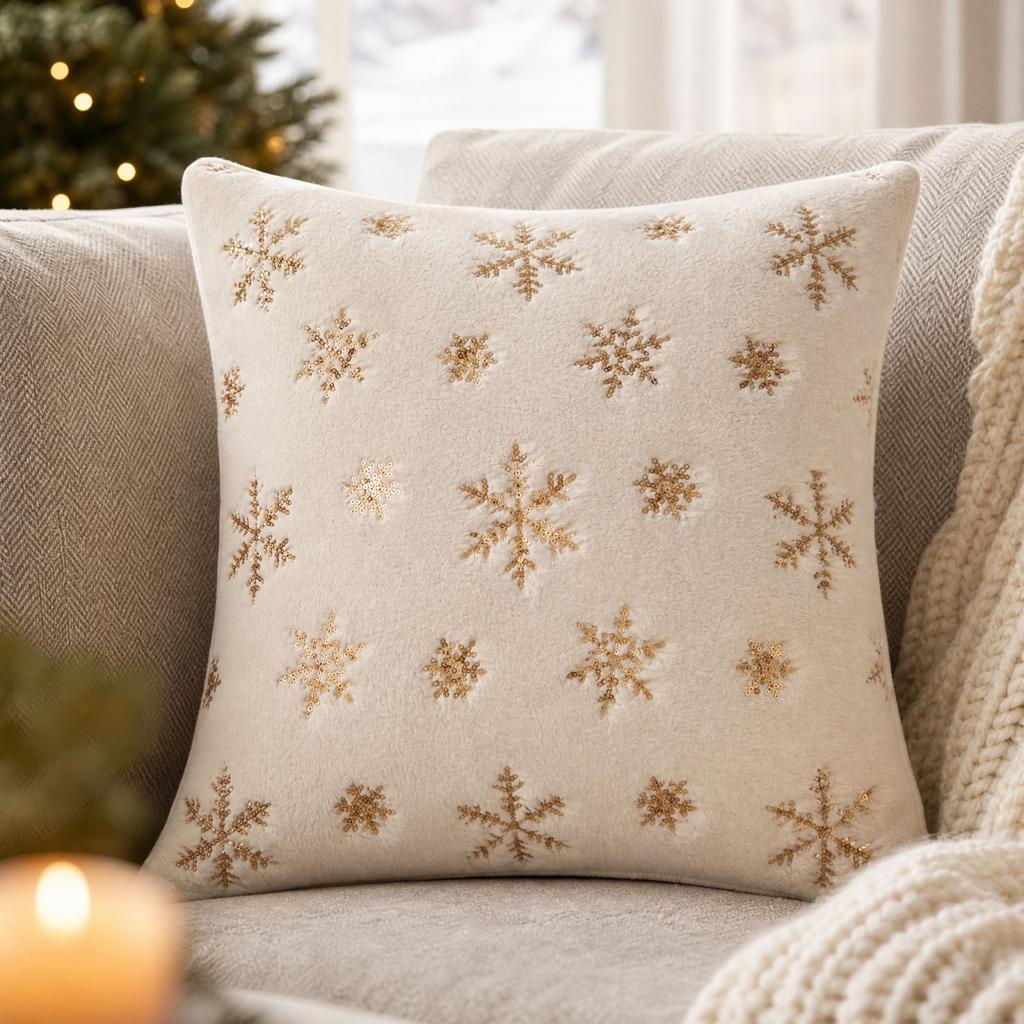 Christmas Cover Decorative Cushion Case for Holiday Sofa Bedroom