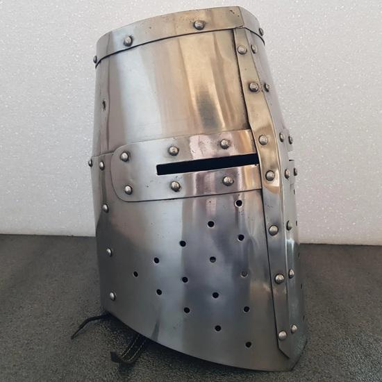 Templar Crusader Knight Helmet Medieval Great Larp Cosplay Handmade Steel Cross Helmet Best Gift