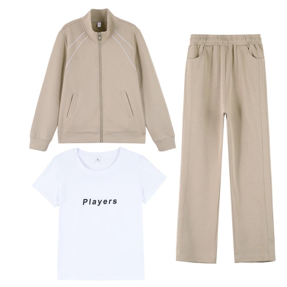Dámská ležérní sportovní souprava Třídílný komplet Jaro Podzim Nadměrná velikost Dámská móda Oblečení
