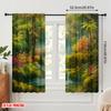 2 Stück, 2D-Flachdruck Minimalistische Vorhänge Tropische Kaskade Vielseitig Langlebiges Polyester (ohne Stange) Dekorationen Innen Perfekt