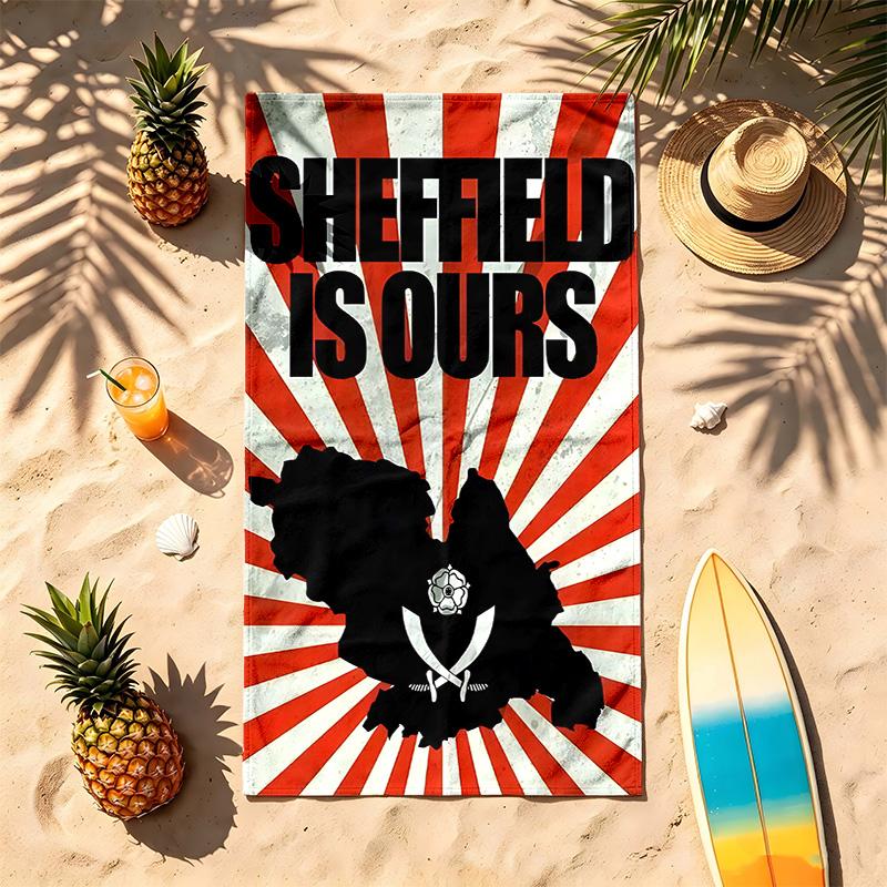 Sheffield United Football Club (5) Theme Beach Towel Sand Resistant Soft And Comfortable Suitable For The Pool Camping Yoga And Diving A Travel