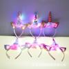 Fascia Luminosa a Forma di Testa di Unicorno LED Halloween Fascia Luminosa Colorata a Forma di Testa di Unicorno Accessori per Feste