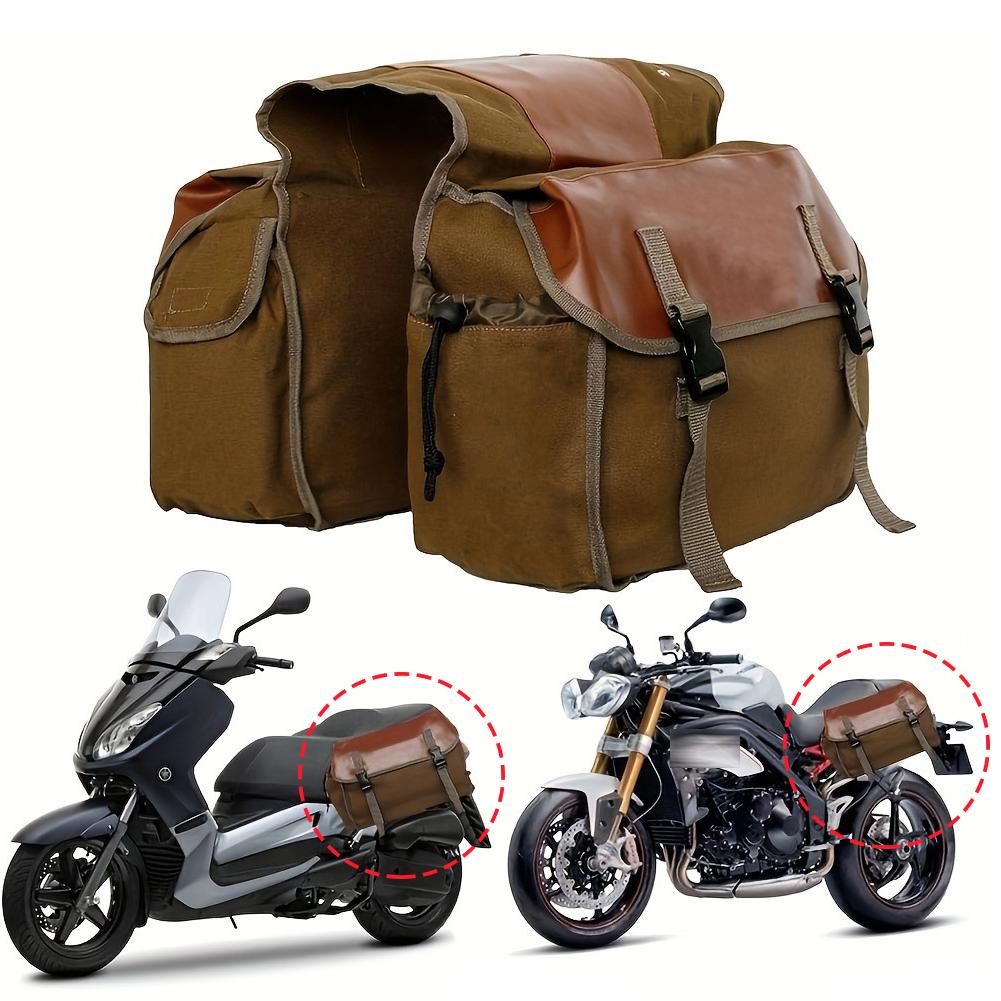 Canvas Motorcycle Saddlebag Luggage Bags Waterproof Stroage Bag