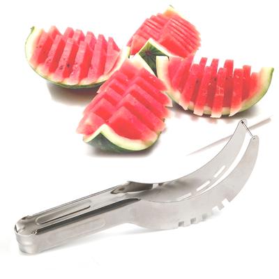 Edelstahl Wassermelonenschneider Küchenhelfer Obstschneider Kochgeschirr Zubehör Küchenwerkzeuge