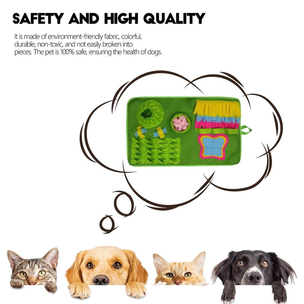 Dog Puzzle Toy Indoor Outdoor Stress Relief Snuffle Mat Feeding Cushion Puppy Training Pad Puzzle Toy