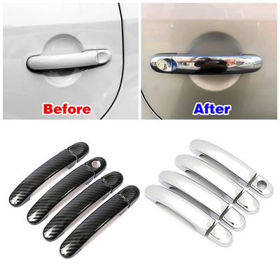 Voor Volkswagen VW Touran Caddy 2K 2004-2015 Koolstofvezel Kleur Decoratie Refit Chrome Deurgreep Cover Trim bescherming