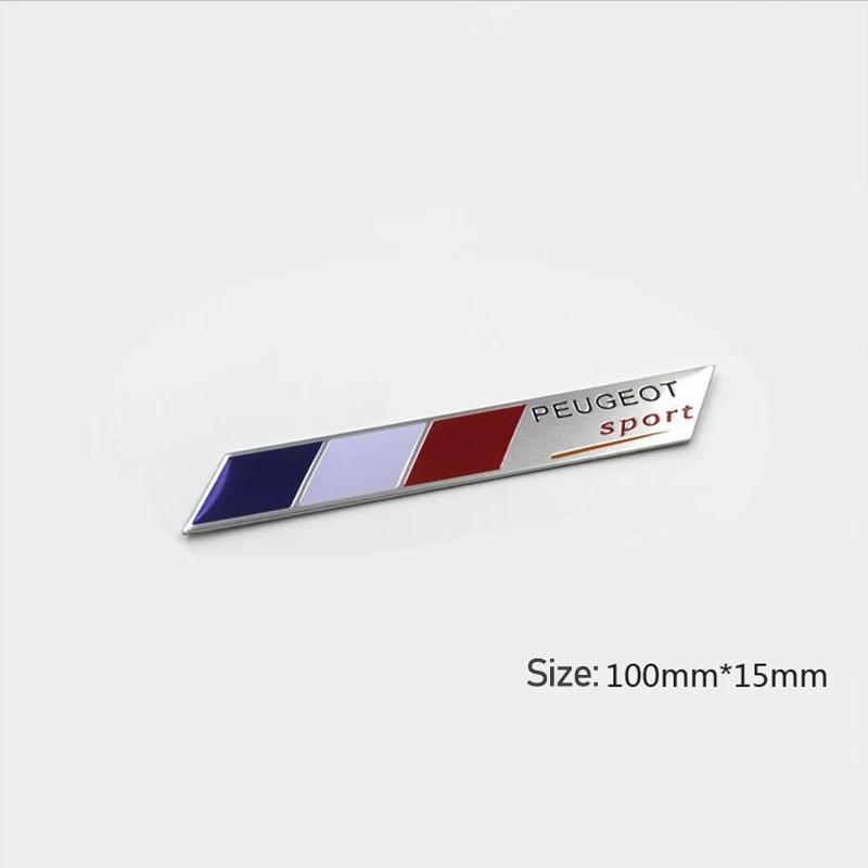 Car Stickers 3D Aluminum Auto Logos Stickers For Peugeot 206 3008 208 308 307 2008 207 107 5008 4008 Car Body Decoration Paster