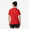 Mizuno Table Tennis Game Short JTTA Salsa Size M Shirt, Sleeve, U-Neck, Unisex, Moisture-Wicking, Quick-Drying, Certified, 82JAA110, Red,