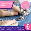 6pcs Quilting Rulers Acrylic DIY Template Gauges Sewing Machine Fabric