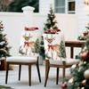 2/4/6pcs/set 45x55cm Christmas Deer Chair Cover Table Decoration Dining Seat Chair Covers Dining Room Bar Party Banquate