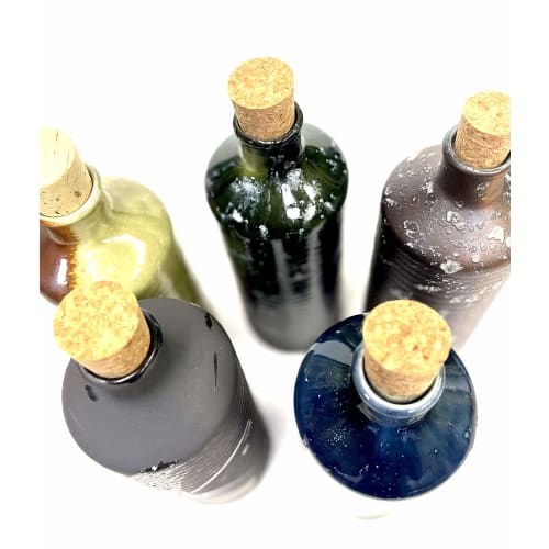 Ion Bottle, Radium Bottle, Water Bottle, Shigaraki Ware Original Bottle (Blue Glass), Maruni Honpo, Shigaraki Ware, Shigaraki Ware Capacity: Approxima