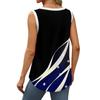 Tanktop für Damen, U-Ausschnitt, Basic, lässig, fließend, ärmellos, tiefer Seitenausschnitt, Print, Tops für Frauen