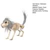 Halloween Skeleton Dog Decoration Posable Standing Dog Skeleton with Movable Joints Plastic Full Body Dog Bone with Mane