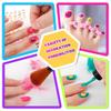 Kawaii Childrens Nail Polish Set Diy Nail Art Kit for Makeup Kit Girl Pretend Makeup Toys Nail Supplies Kids Craft Birthday Gift