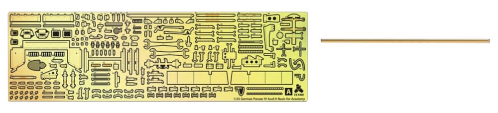 

Tetra Model ME Series German Panzer IV H Basic Plastic Model Parts ME3552 1/35 Ausf. (AC)