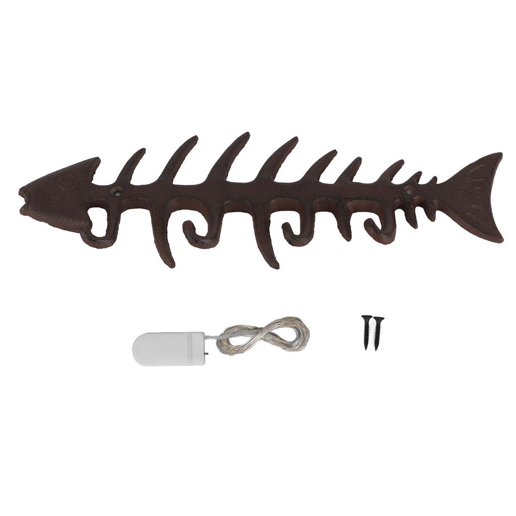 Fishbone Hook Rack Industrial Style Personality Retro Wall Hanging Fishbone Towel Coat Hook