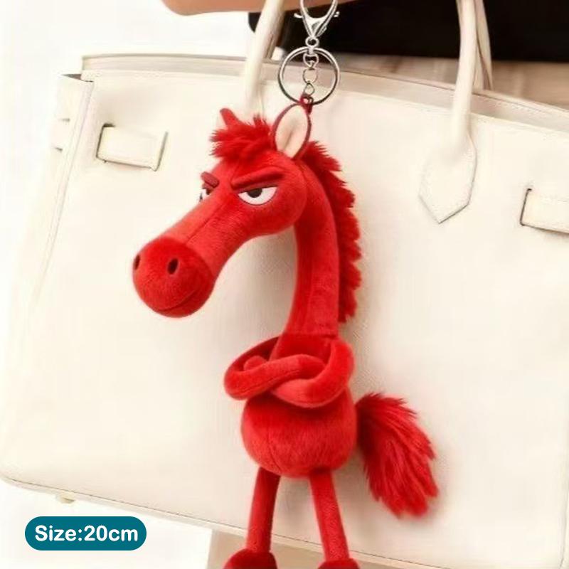 2026 Jahr des Pferdes Maskottchen Pferdeanhänger Kreative Cartoon Schwarzes Pferd Plüsch Schlüsselanhänger Anhänger Taschenanhänger Jahresgeschenke