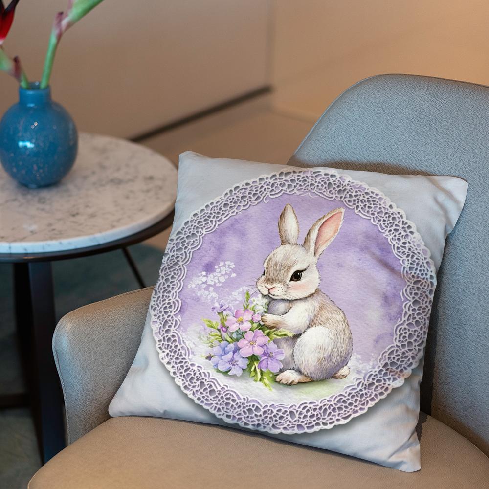Easter Cushion Cover 2-in-1 Reversible Plush Pillow Cover | Car/Sofa/Bed | Perfect Gift