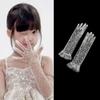 Girls White Lace Gloves With/without Rhinestones Decor for Weddings Birthdays and Special Occasion