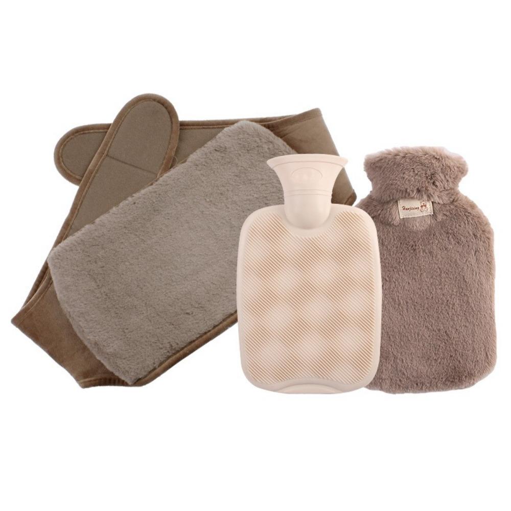 1000/2000ml Warm Water Bag Plush Cover Water-filling Hot-water Bag Foot Warmer Hot Water Bag Home