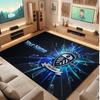 Leeds United Custom Crystal Velvet Rug, Personalized Name Text Print, Football Logo Soft Non‑Slip Floor Mat Home Decor Gift