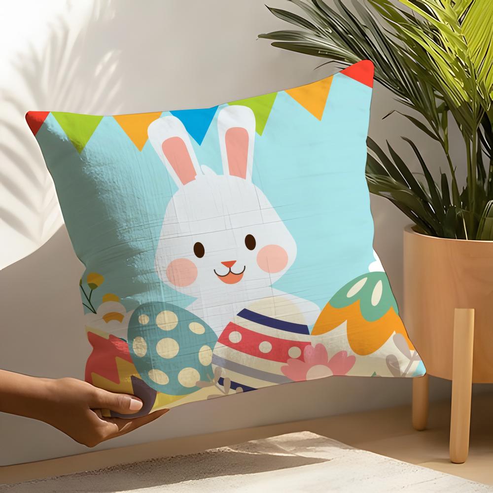 Easter Pillow Case Linen Cushion Covers For Decorative Sofa Home Pillows Case Car Chair Pillows Cases