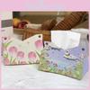 Tulip Leather Tissue Box With Multi Use Design For Car And Home Decor