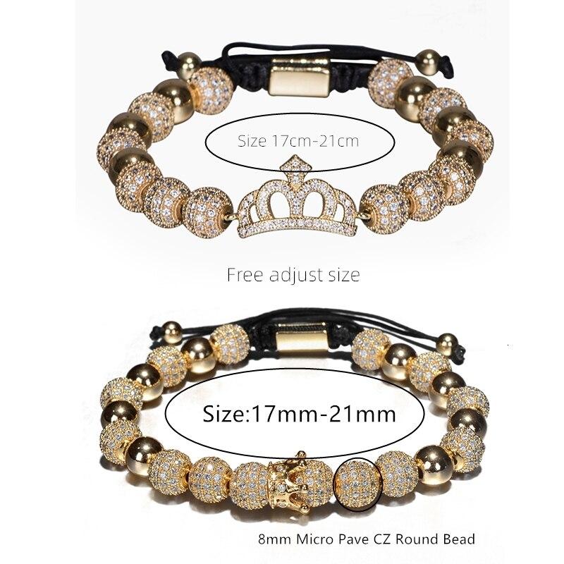 EOEMY Luxury Multi-Styles Men Women Micro Pave Cz Crown Copper Bead Adjust Bracelets Hexagon Hematite Gold Fed5cd01 4d4c 424c B518 9dee1450bf53.7ab6ce4b2f56eaf3d1acf7ed13f84157