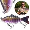 Sinking Wobblers Fishing Lures Lifelike Multi Jointed Swimbait Multi-Section Hard Bait Crankbait for Bass Trout