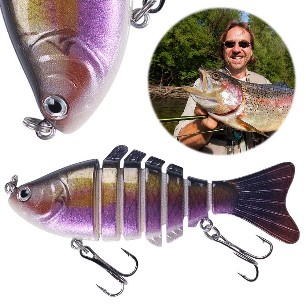 Sinkende Wobbler Angelköder Lebensechter mehrteiliger Swimbait Mehrteiliger Hardbait Crankbait für Barsch Forelle