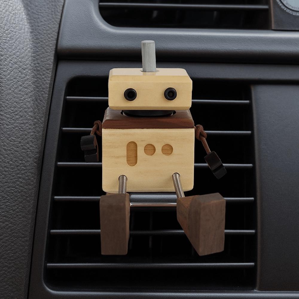 Wood Essential Oil Fragrance Expander Hand Made Car Mounted Perfume Robot Fragrance Bottle  Car