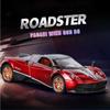 1/32 Pagani Huayra BC Supercar Alloy Muscle Car Model Sound and Light Pull Back Children's Toy Collectibles Birthday Gift