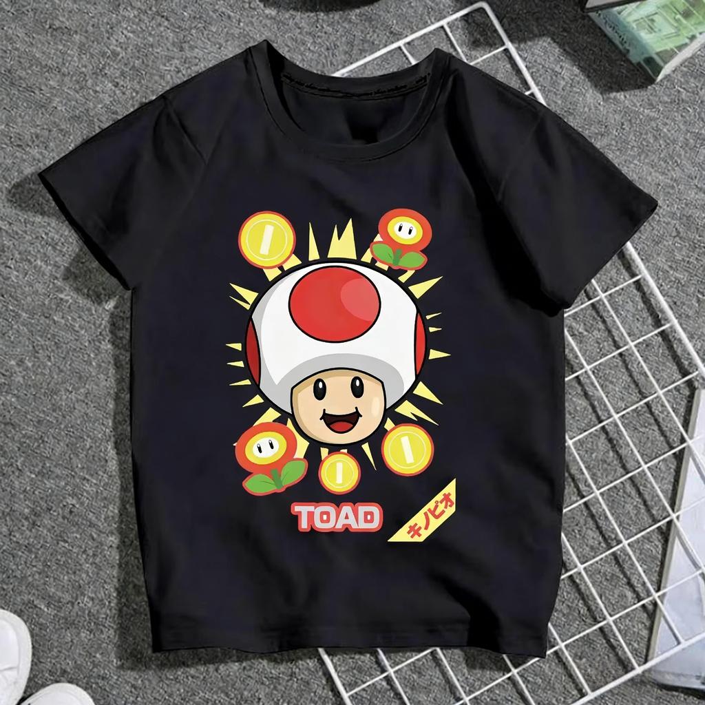 2026 Hotsale Super Mario Bros Mario Jumping on Koopa TShirt Anime Style Print Tee for Adults  Kids All Sizes Available